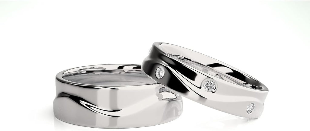 White Gold/950 Platinum Birthstone Rings for Mothers with Diamond, Ring Solitaire