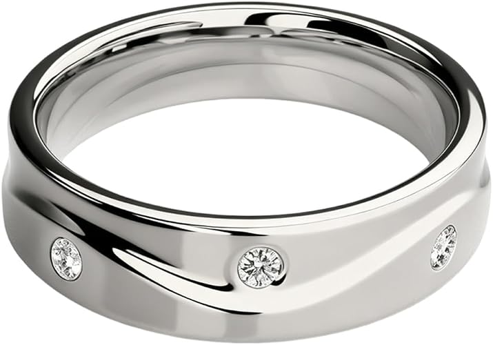 White Gold/950 Platinum Birthstone Rings for Mothers with Diamond, Ring Solitaire